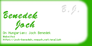 benedek joch business card